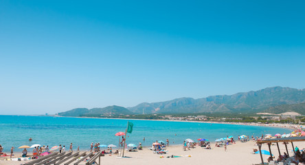 Fototapeta na wymiar Beautiful summer beach, Spain, Europe