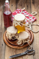 Homemade preserves for the winter.