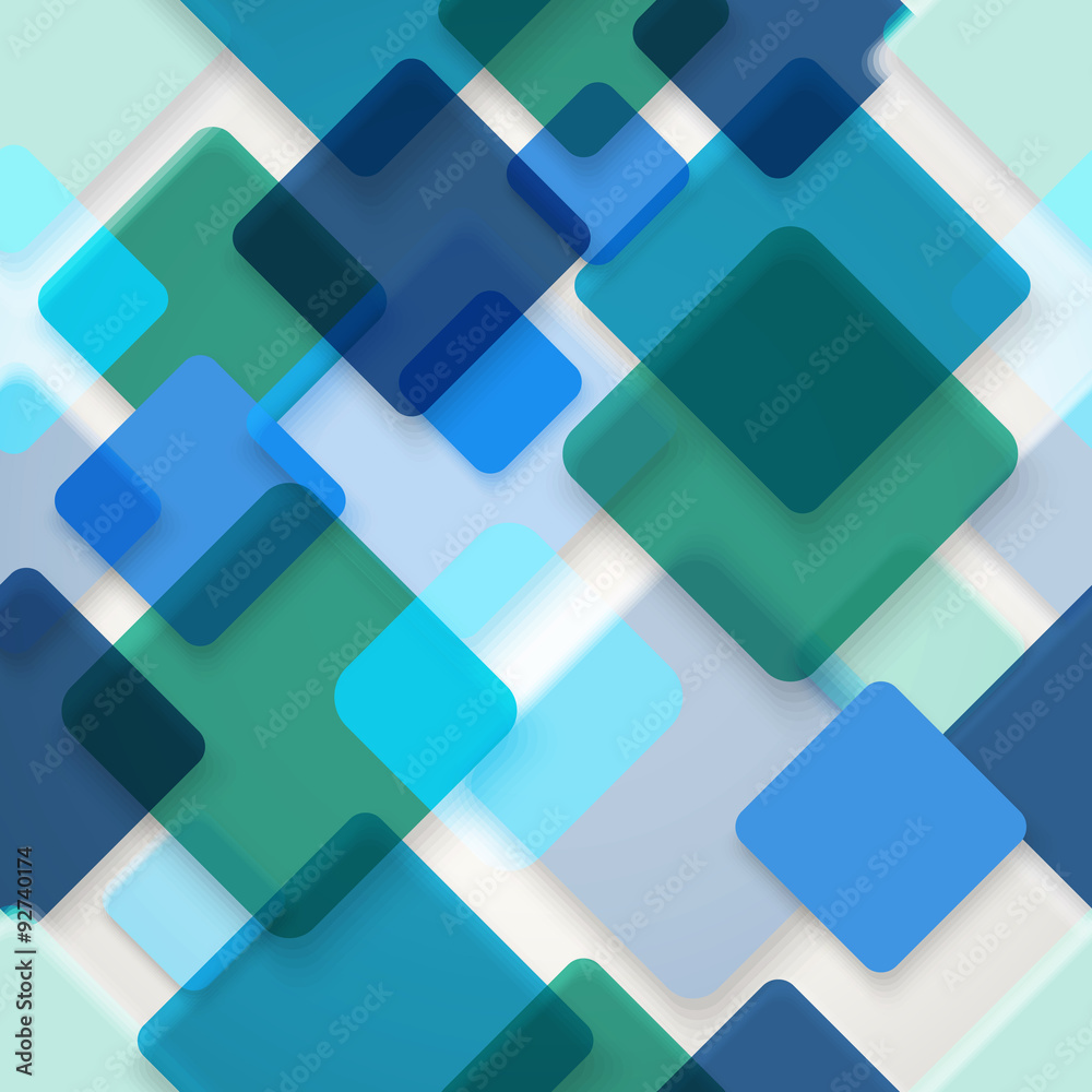 Aufkleber Abstract seamless background of different color squares. Design