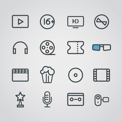 Cinema web silhouettes collection