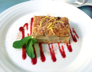 Apple pie on the plate