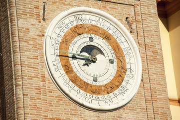 Fototapeta na wymiar Astronomical clock, Rimini