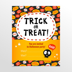 Funny Halloween invitation card