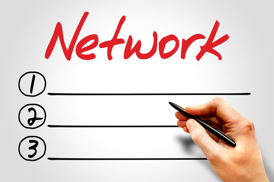 Network blank list, business concept