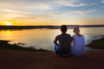 Loving Couple at the Start of a Day