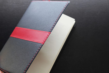 Half opened notebook