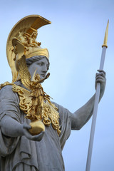Obraz premium Statue of Pallas Athena in Vienna, Austria