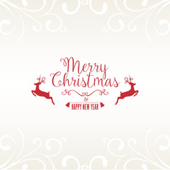 Naklejka na ściany i meble Merry Christmas and Happy New Year Card