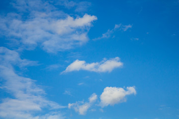Blue sky with some cloud.