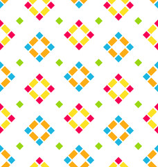 Seamless Pattern with Colored Rhombus, Regular Background