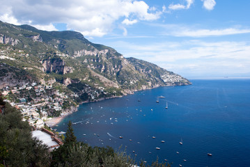 Positano village, from Amalfi Coast, Italy