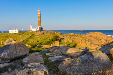 Fototapeta premium The lighthouse in Cabo Polonio, Uruguay