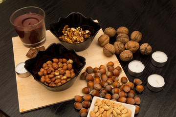 Still life nuts composition