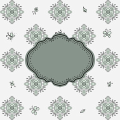 Card with template for your text