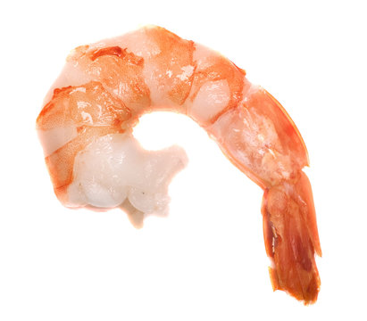 Shrimp's tail isolated on white background
