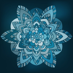 blue abstract flower