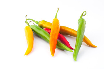 Peperoncini piccanti, peperoncini rossi gialli verdi, red hot chili. peppers