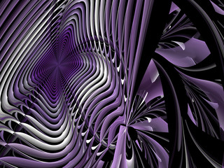 Abstract digitally generated violet image on a dark background