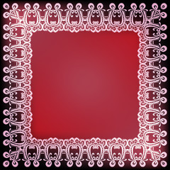 Ornamental lace frame