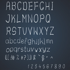 Vector scribble alphabet