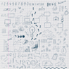 Doodle elements of business infographic © miroshina