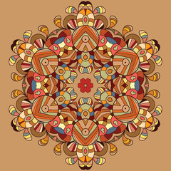 Circle lace organic ornament