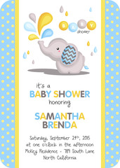 Naklejka premium boy baby shower invitation