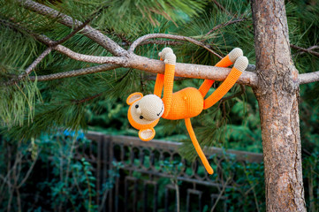 Soft toy - monkey on the tree