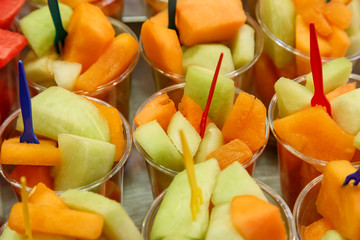Fruit salad in takeaway cup