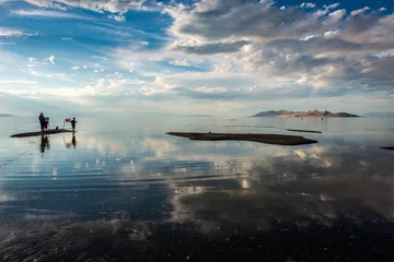 Fotobehang Great salt lake, Utah © forcdan