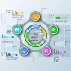 Abstract 3D Paper Infographics