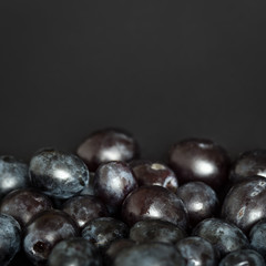 Grains of red grapes