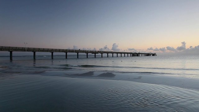Evening on the Pier in Binz, Ruegen Island, Germany