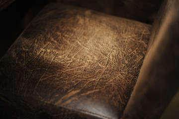 Leather chair closeup