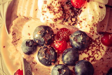 ice cream and berry fruit