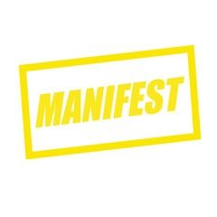 manifest yellow stamp text on white