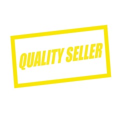 Quality seller yellow stamp text on white