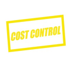 cost control yellow stamp text on white