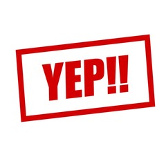yep red stamp text on white