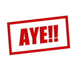 Fototapeta premium aye red stamp text on white