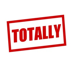 totally red stamp text on white