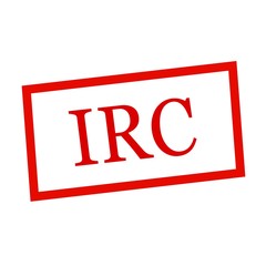 IRC red stamp text on white