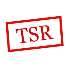 TSR red stamp text on white