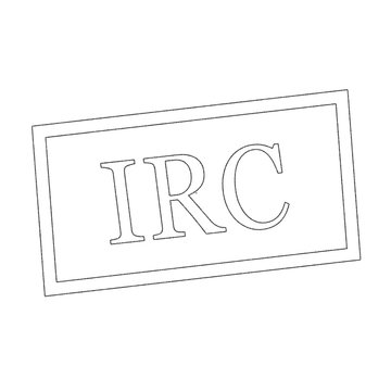 IRC Monochrome  stamp text on white