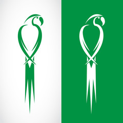 Vector image of an parrot design on white background and green b © yod67