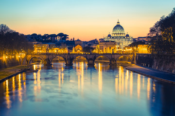 Fototapeta na wymiar The Vatican City with vintage filter