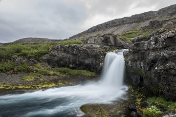 Fototapeta na wymiar cascate Dynjandi - Islanda