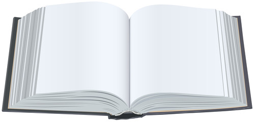 Open book with clean sheets. Open book with blank pages
