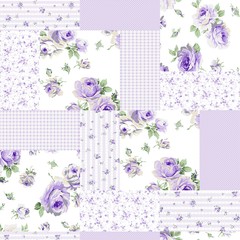 Floral Patchwork Seamless Pattern - 92758372