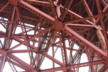 Golden Gate bridge close up